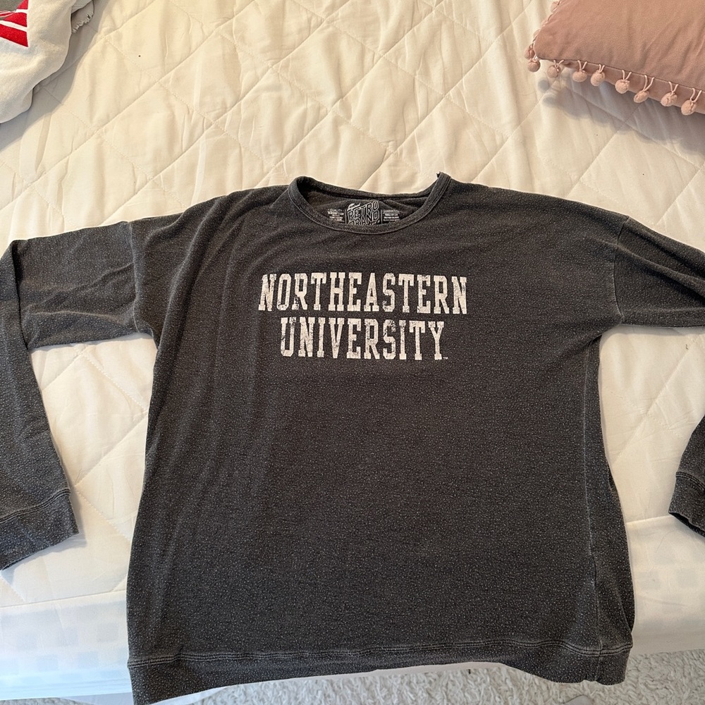 Retro Brand Northeastern University Long Sleeve Perfect Quality Size M